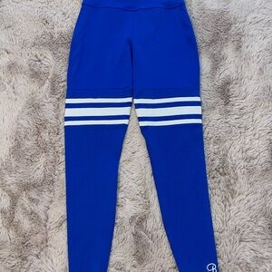 Bombshell Sportswear Blue and White Striped Leggings
